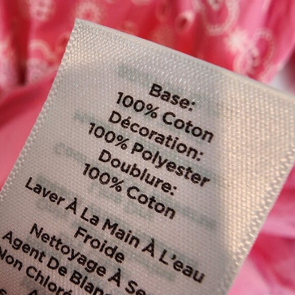 Talbots Puff Sleeve Pink Embroidered Eyelet Dress Shift Dress Preppy Boho sz‎ 6 - Picture 10 of 13